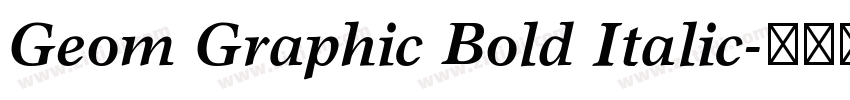 Geom Graphic Bold Italic字体转换